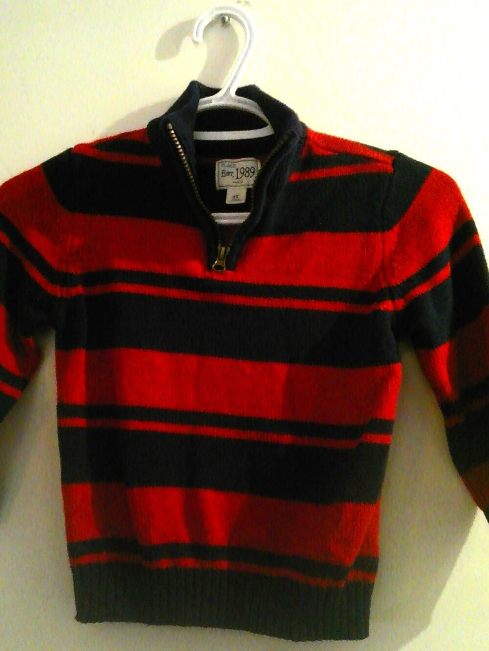 1989 Place  Red & Marine Bleu Sweater Size 4T Good Condition